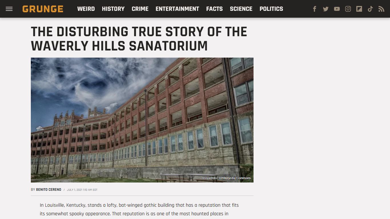 The Disturbing True Story Of The Waverly Hills Sanatorium